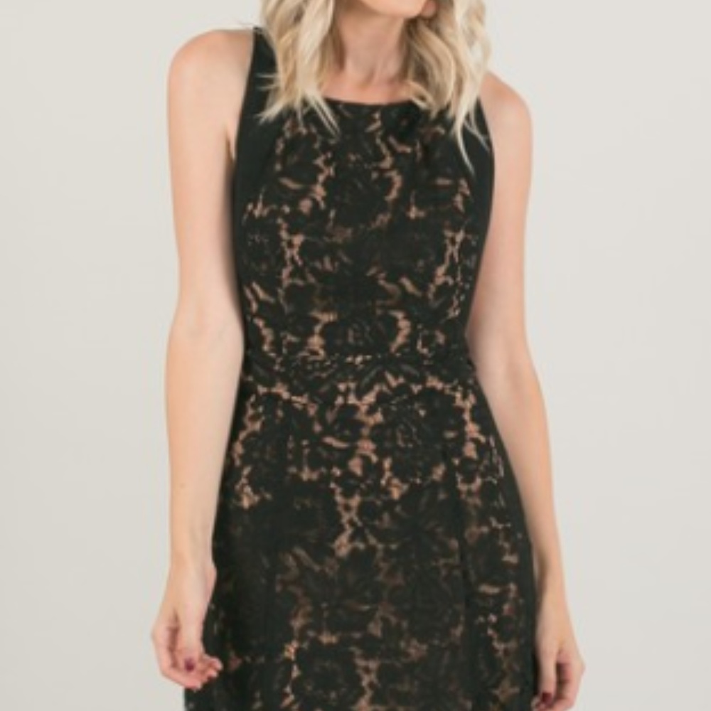 LAST ONE! Black lace halter dress